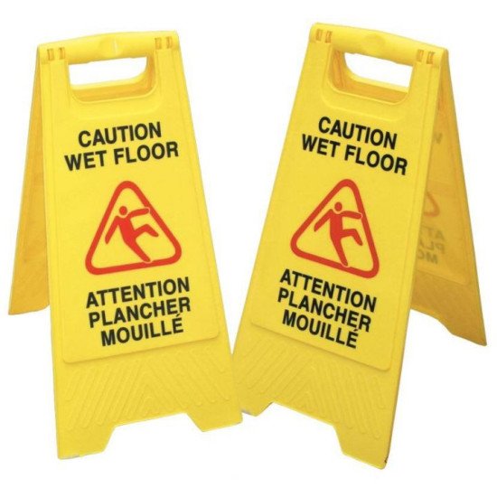 Wet Floor Sign Caution Message