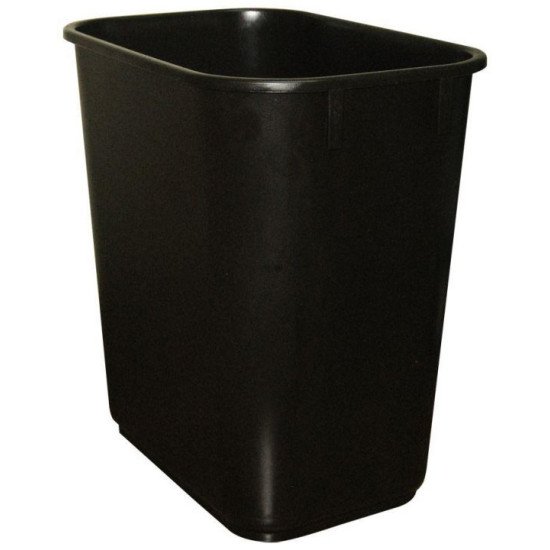 13 5/8 U.S. qt. Small Plastic Wastebasket, Black (20x22 Bag)