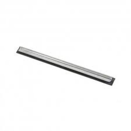 Window squeegee channel with rubber on stainless steel base 12'