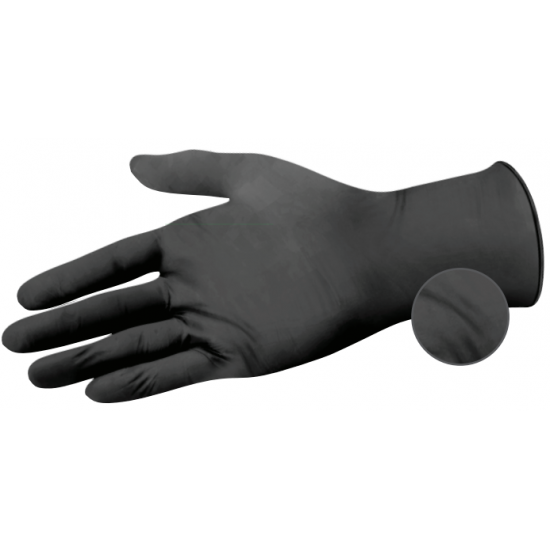 X-Large Nitrile Powder-Free Disposable Black Gloves 5MIL