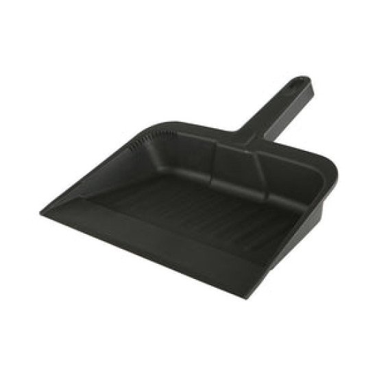 12in Plastic Dust Pan Black