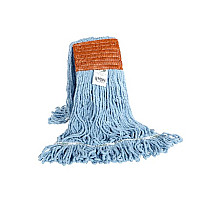 20 oz,  Looped-End, Wide-Band, Blue (Synthetic) Wet Mop