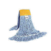 Wet Mop Head Large, 24 oz, Looped-End, Wide-Band, Blue (Synthetic) Wet Mop Head Large, 24 oz, Looped-End, Wide-Band, Blue (Synthetic)