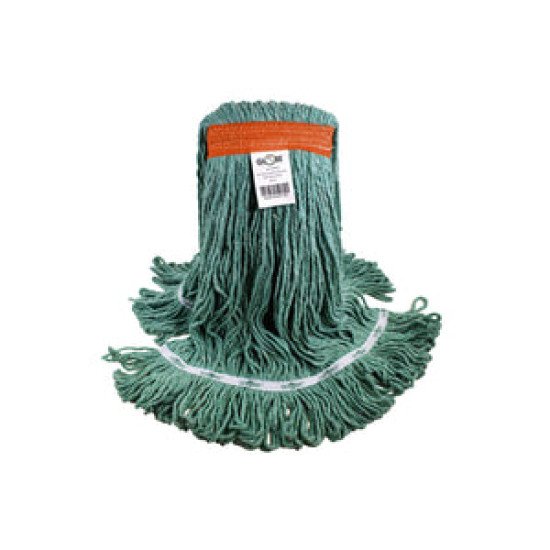 Syn-Pro® Synthetic Looped End Wet Mop Narrow Band Green 20oz Bagged M