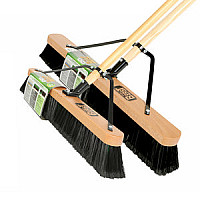 24' Assembled Wood Block Contractor push broom-Medium 24' Assembled Wood Block Contractor push broom-Medium