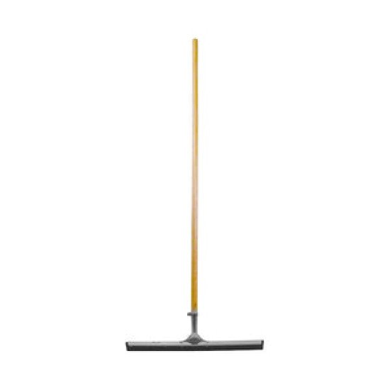 24' Straight Squeegee Black Rubber Assembled with 54' Tapered Wood Handle