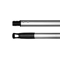 15/16' x 48' Silver Metal Handle with Plastic Threaded Tip