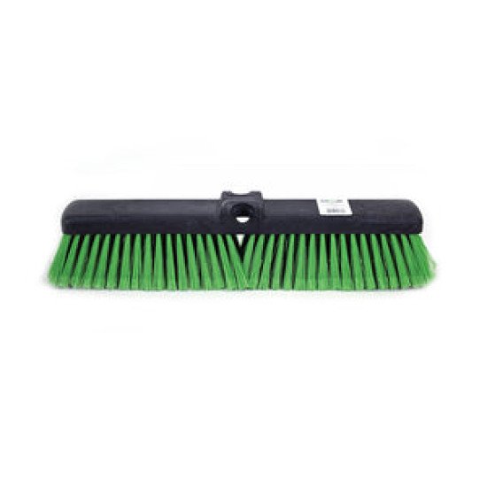 18' Plastic Block Pushbroom Medium GREEN