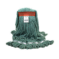 Wet Mop, 20oz,  Looped End-Narrow Band Green(Synthetic) Wet Mop, 20oz,  Looped End-Narrow Band Green(Synthetic)