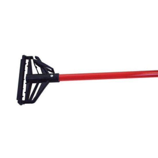 Quick Release 60' Fiberglass Mop Handle Red