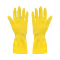 Rubber Gloves, Large Flocklined - Yellow Rubber Gloves, Large Flocklined - Yellow