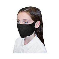 Reusable Face Mask Black Polyester/Spandex Childrens (Pack of 10) Reusable Face Mask Black Polyester/Spandex Childrens (Pack of 10)