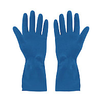 Rubber Gloves, Large, Flocklined Blue(Extended Cuff) Rubber Gloves, Large, Flocklined Blue(Extended Cuff)