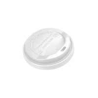 8 oz Dome Lid White Bagasse Compostable 1000/cs