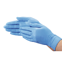 Nitrile Gloves, Small, 3mil Powder-Free Sky Blue