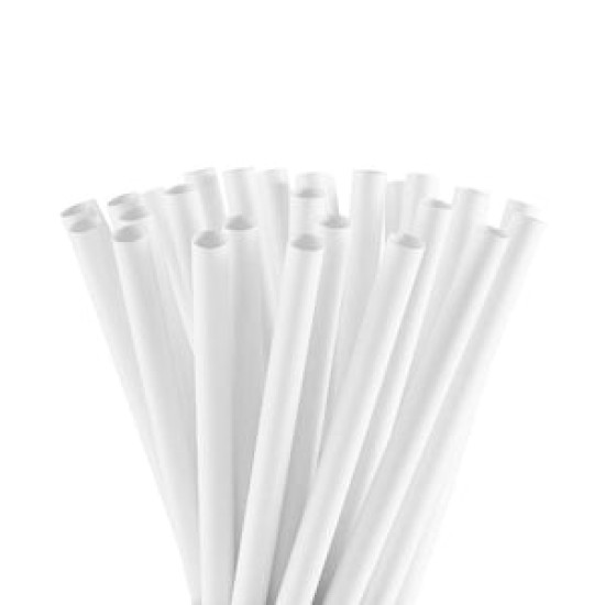 Compostable Paper Straw 7.75' Wrapped - 250 Straws per inner Pack 5000/cs