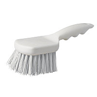 Short Handle Pot Brush, White Fiber Short Handle Pot Brush, White Fiber