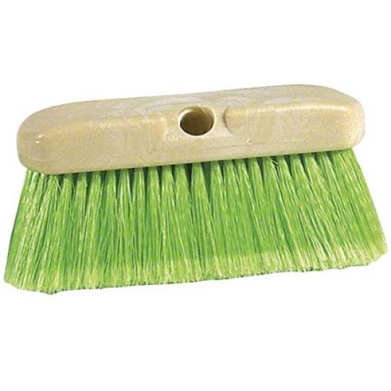 10' Car/Truck Brush, Plastic Block, Green Flagged Fill