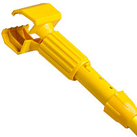 Fiberglass Mop Handle w/ Jaws - Yellow 60in