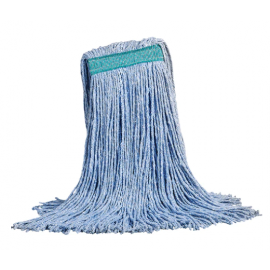 24oz Wet Mop, Narrow Band Cut-End- Blue