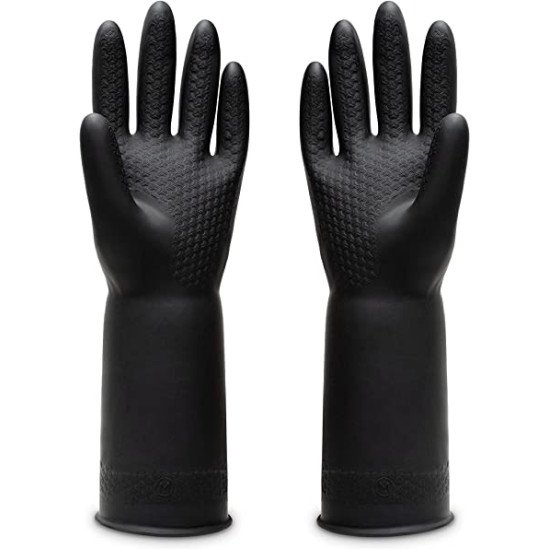 Black  Rubber Gloves Heavy duty- Small 28mil