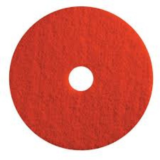 21in Red Buffing Floor Pads Cs/5