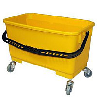 Window Washing Bucket, Yellow with Wheels, 5 Gallon Window Washing Bucket, Yellow with Wheels, 5 Gallon