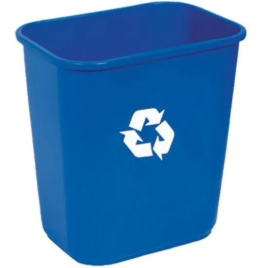 Medium Plastic Wastebasket, Recycle Blue, 27 L - 5.A2818BL