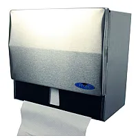 Universal Single-Fold Towel Dispenser, Stainless Steel