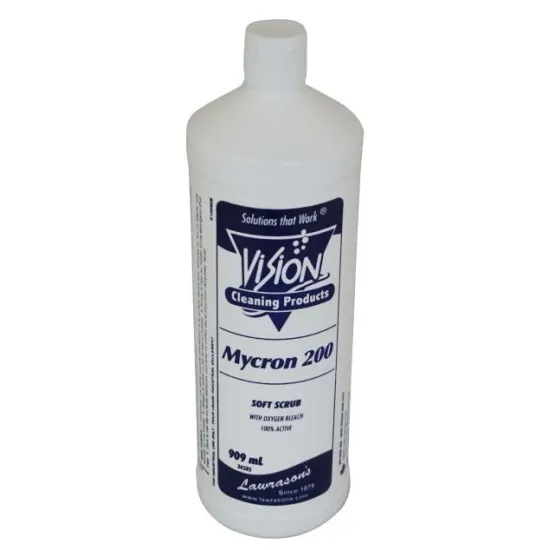 VISION Mycron 200 Soft Scrub Cleaner with  Bleach, 909 mL - 2.LW34505
