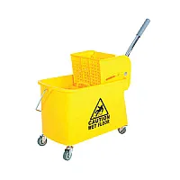 21 Qt Sidepress Bucket and Wringer Yellow