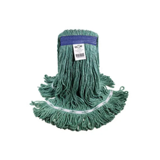 16oz, Looped End-Narrow Band Green(Synthetic) Wet Mop - 3.GL3090G