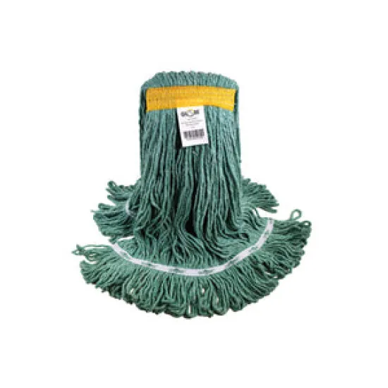 24oz, Looped End-Narrow Band,Green (Synthetic) Wet Mop - 3.GL3092G