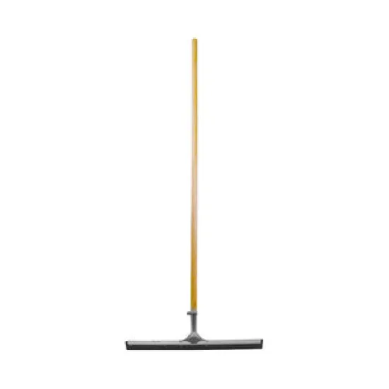 24  Straight Squeegee Black Rubber Assembled with 54  Tapered Wood Handle - 3.GL4094