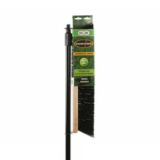 18  Side-Clipped Pathfinder push broom head-Rough w/54  Metal Handle - 3.GL4484