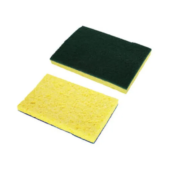 6x4in Green/Yellow H.D. Cellulose Scrub Sponge - 3.GL7002