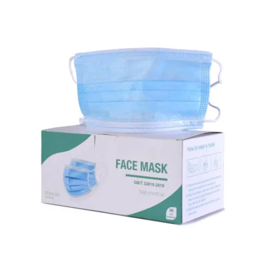 Disposable Face Masks, 3-Ply, 50 Packs - 4.VIN1004