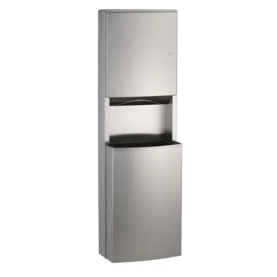 Bobrick B-43949 Surface-Mounted Paper Towel Dispenser/Waste Receptacle with TowelMate and LinerMate - 1.AIB43949