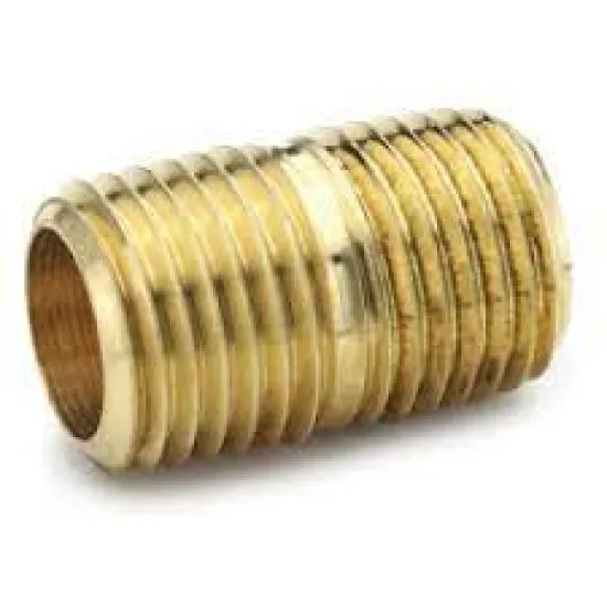 112-B 1/4  Brass Close Nipple - 8.N200-025BR