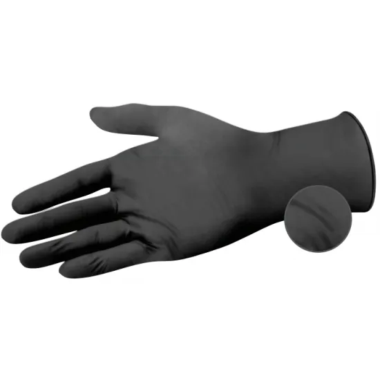 Small Nitrile Powder-Free Disposable Black Gloves 5MIL